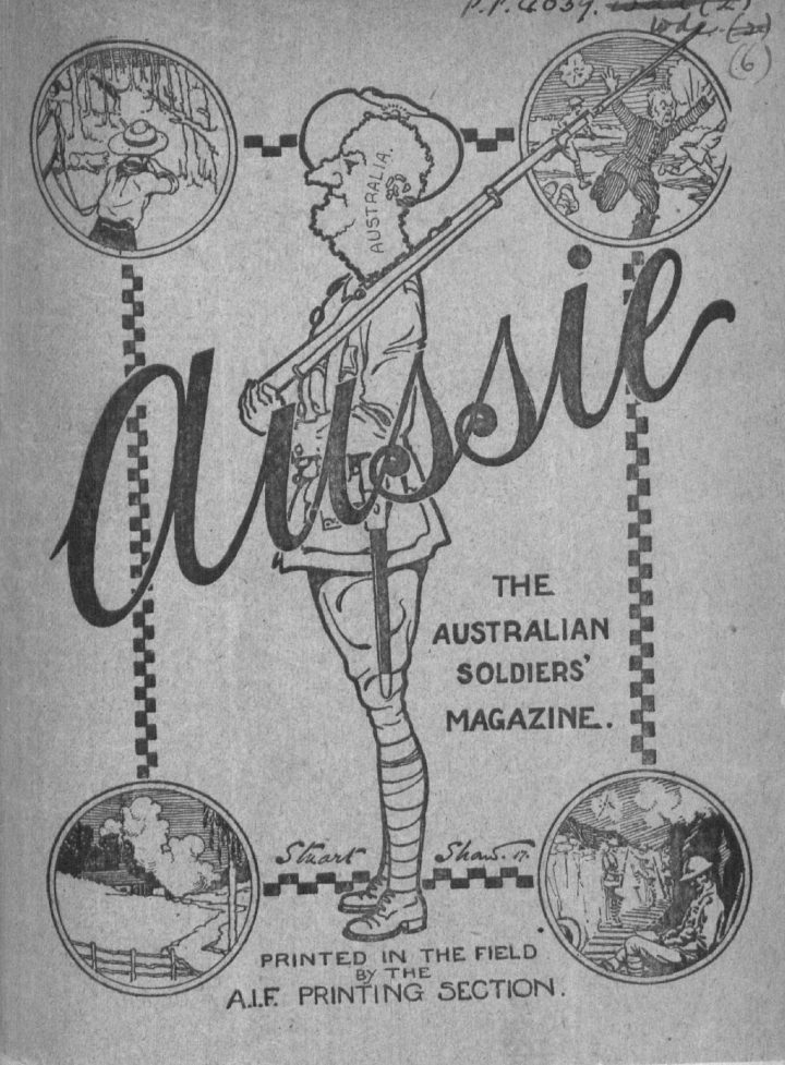 Front cover of the first edition of Aussie: The Australian Soldier's Magazine.