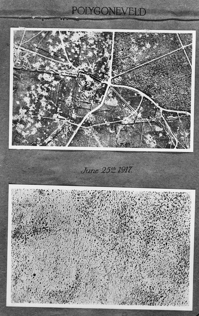 Before and after aerial views of Polygon Wood
