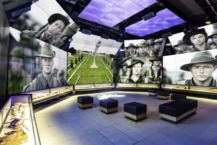 View of the Immersive Gallery at the Sir John Monash Centre