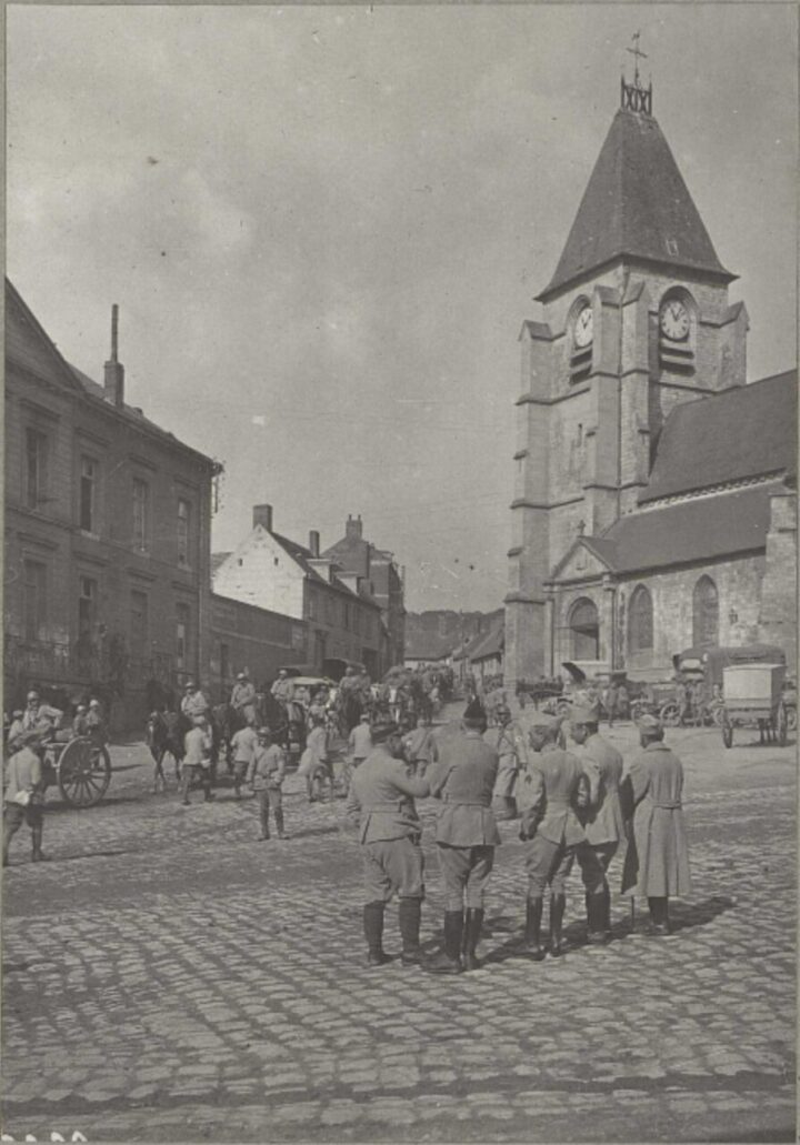The church and Place de la Liberté in Bray-sur-Somme, 22 September 1916