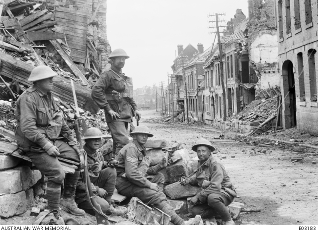 A machine gun position established by the 54th Battalion during the morning of the attack through Peronne